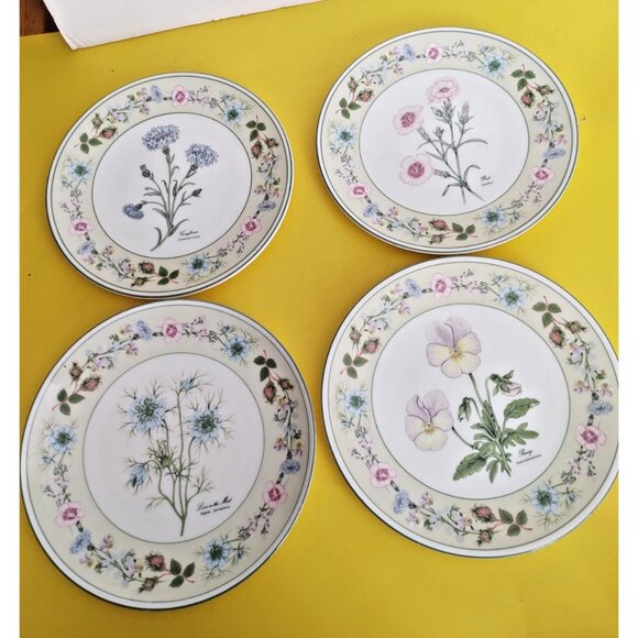 Aynsley Bone China collectors plates set Flowers From the Gardens of Old England - Picture 1 of 16